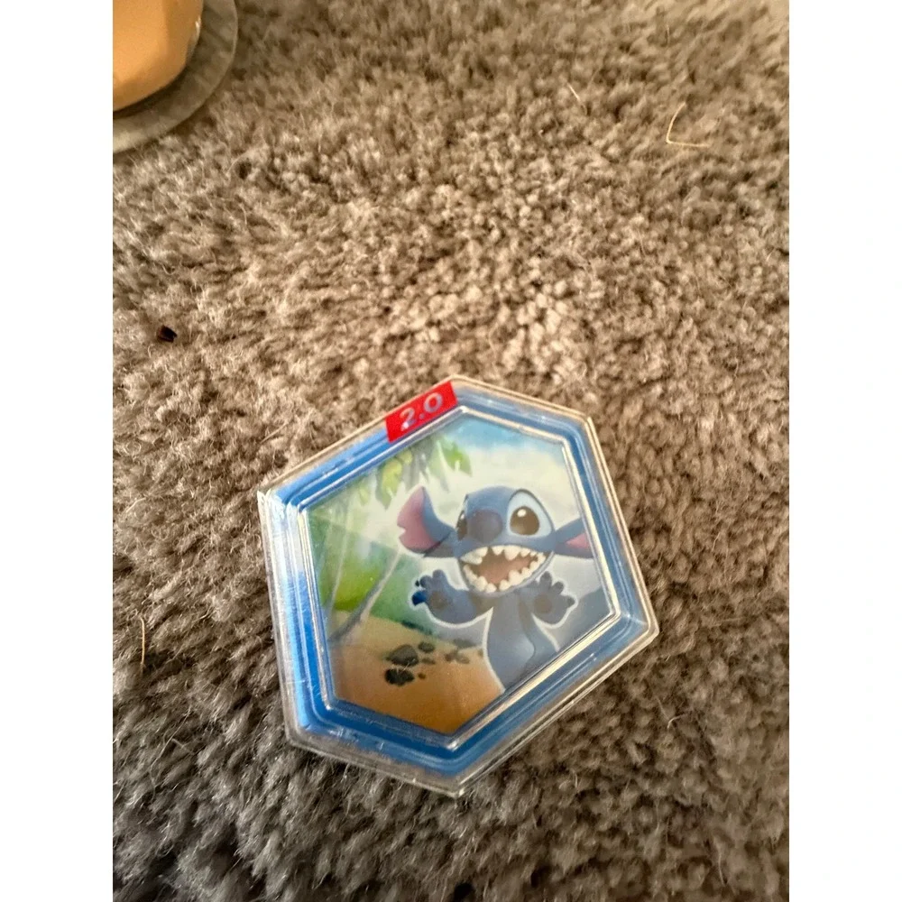 Disney Infinity 2.0 Stitch and Donald Duck Figures with Stitch Power Disc Lot